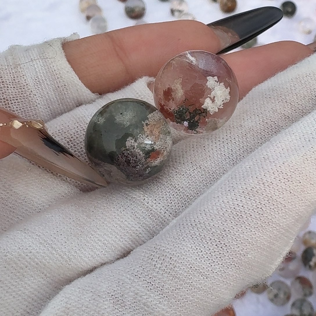 霜***叶水晶未镶嵌手链珠子2