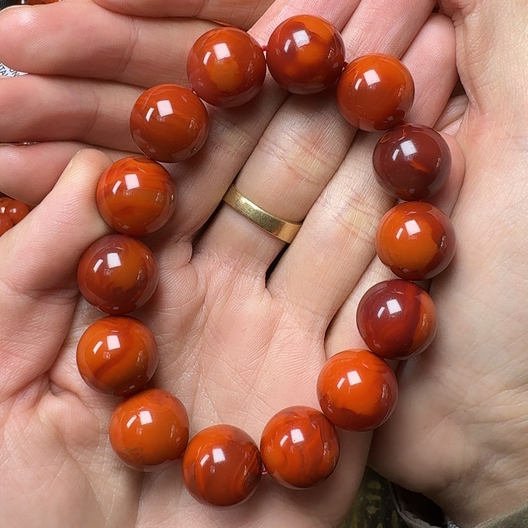 南红玛瑙手链未镶嵌芦**芽手串原矿南红瓦西高品16