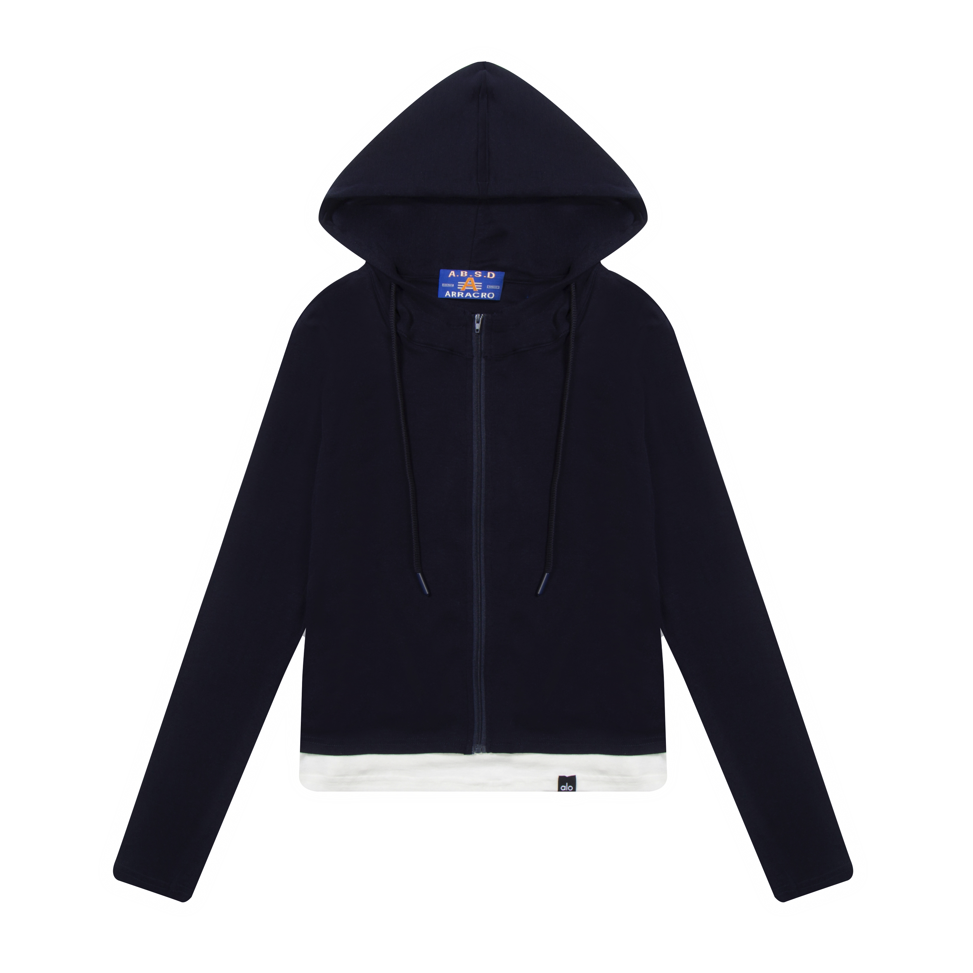 ADA美式设计感连帽长袖卫衣假两件外套S081