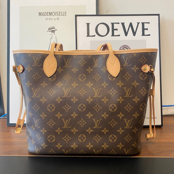 修复品LouisVuitton /路易威登老花现代款中号购物袋单肩包