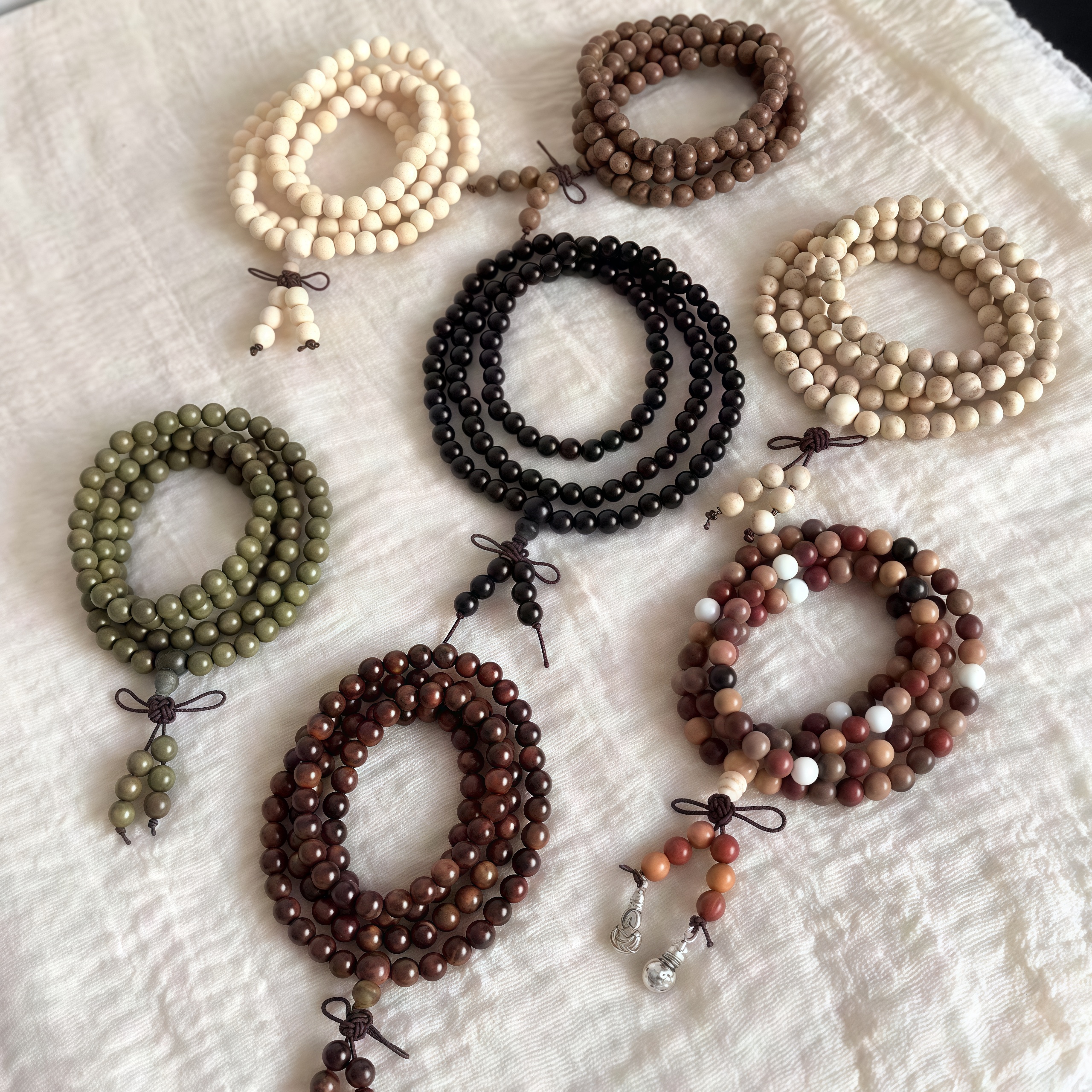 非金属玻璃手链 【美莱饰品】3条任选新中式串珠手串ins小众手链01