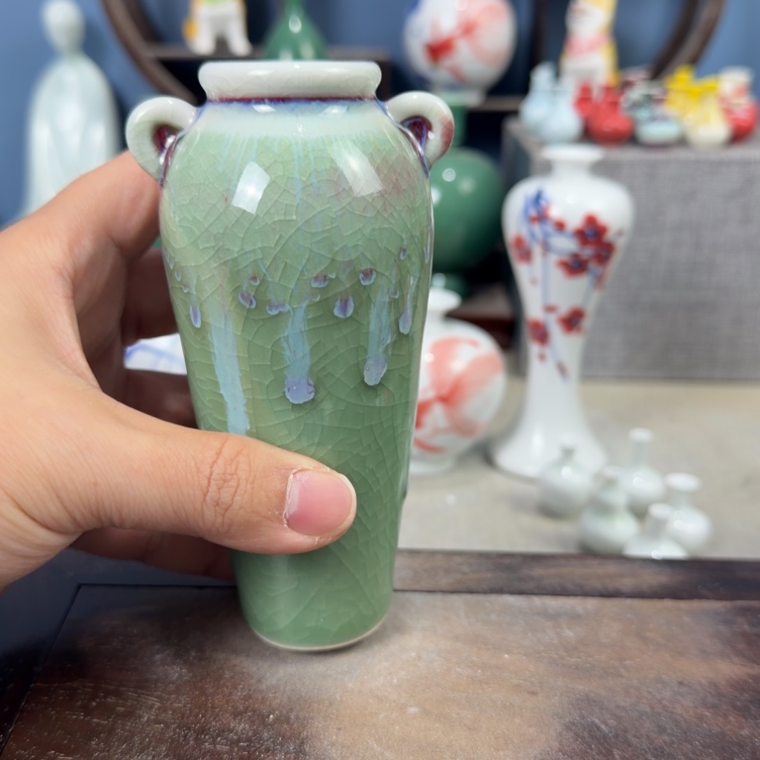 陶瓷手工小花器摆件