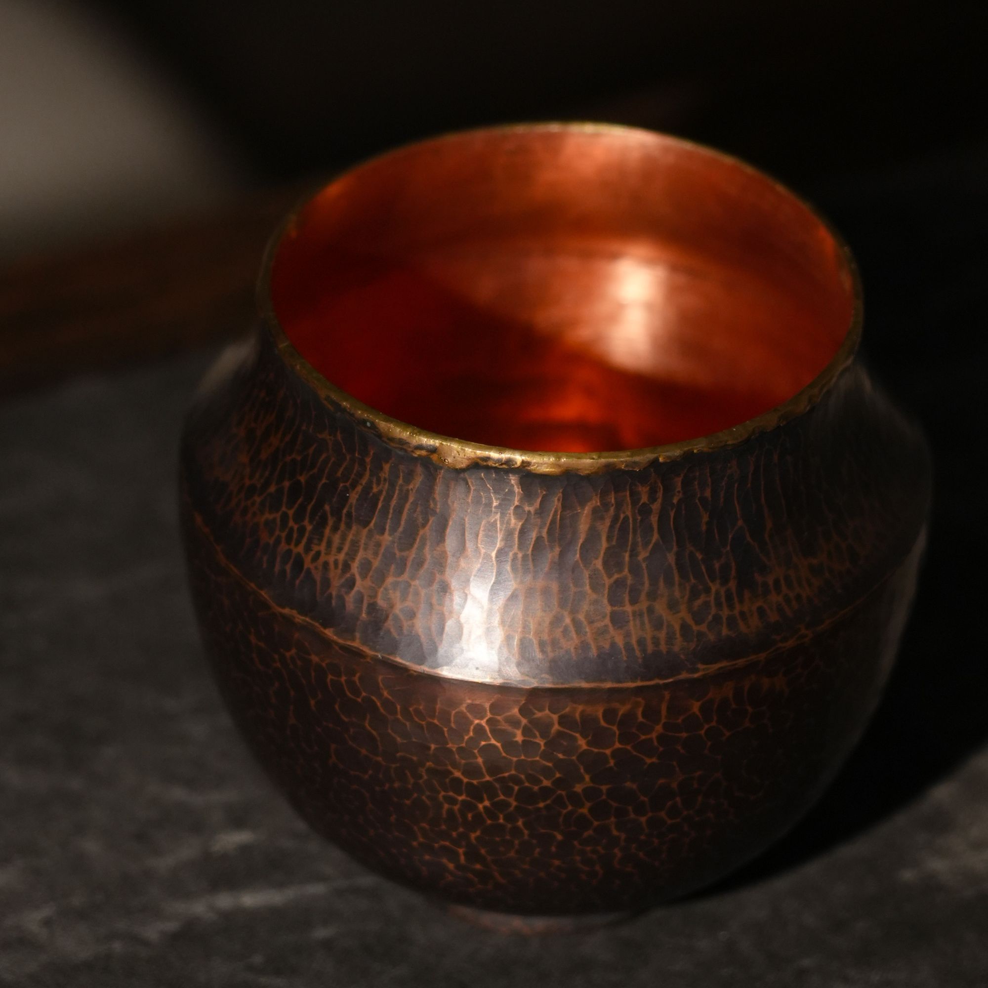 【铜拾社】春手工紫铜复古加厚铜茶具建水茶道零配
