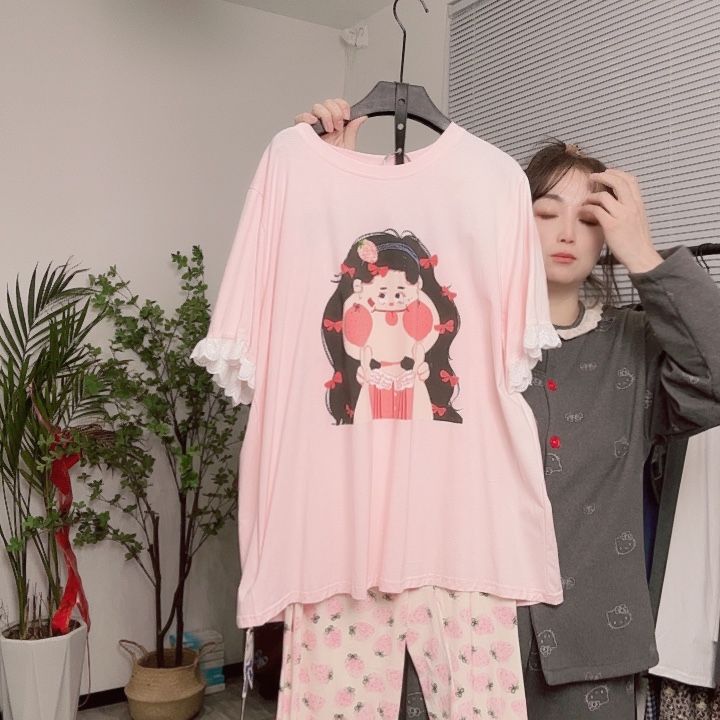 粉色家居服套装5码