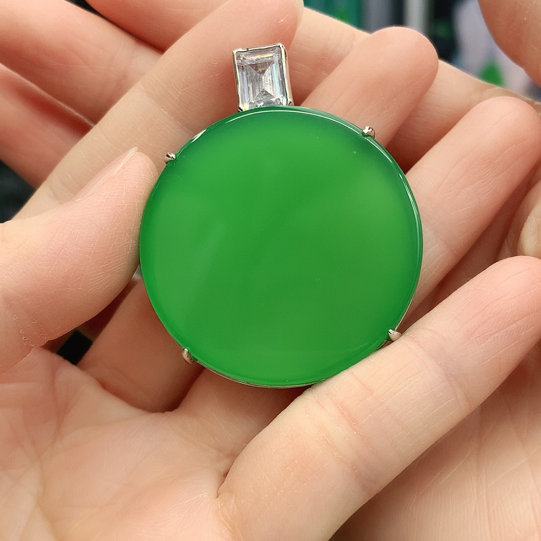 银S925镶嵌吊坠玛瑙/玉髓