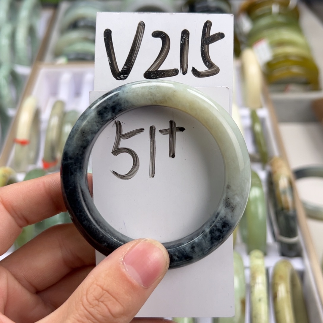 岫玉手镯未镶嵌天然岫玉微瑕