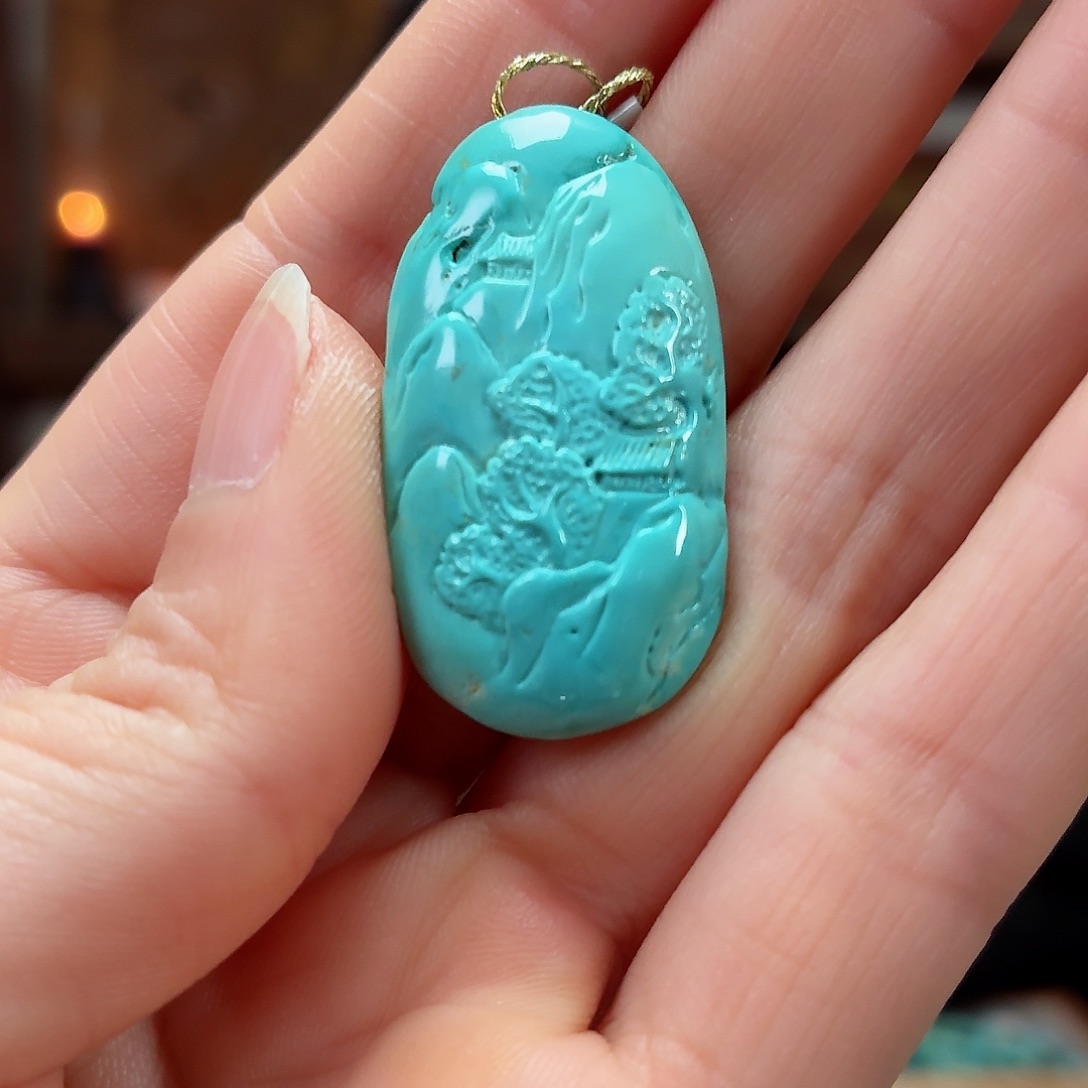 未镶嵌绿松石珠宝奇石