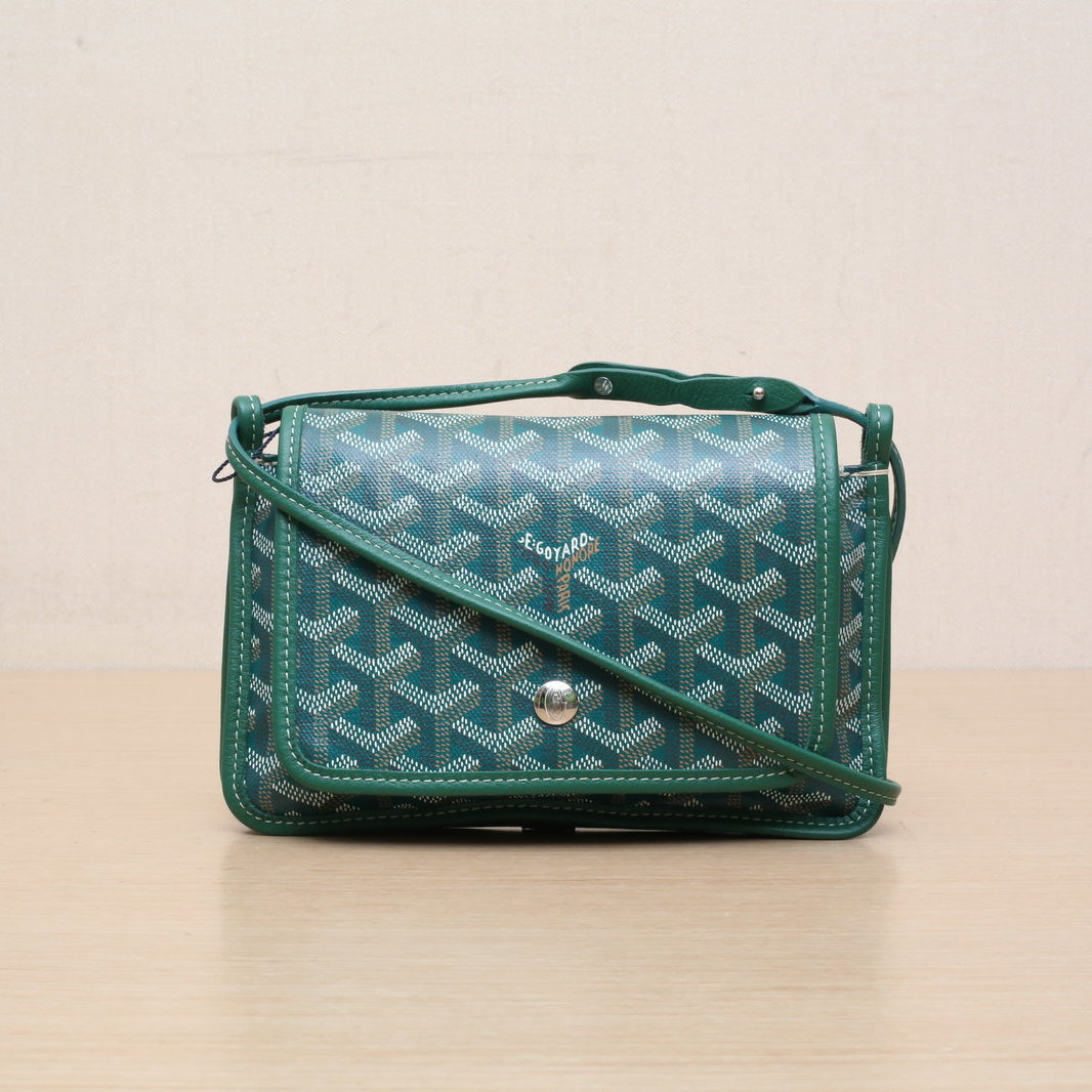 99新 Goyard 【念念特价】PLUMET 三层 WOC 绿色 PVC 包