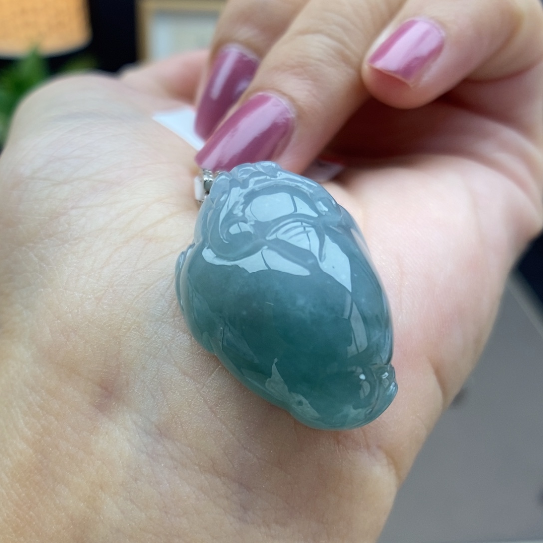 翡翠银S925镶嵌颈饰吊坠99