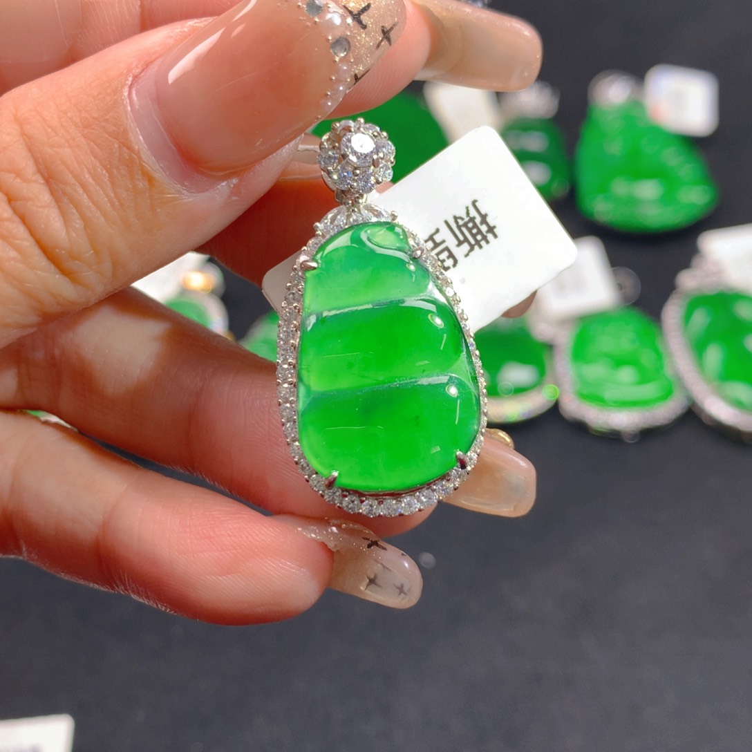 翡翠颈饰银S925镶嵌1111111111