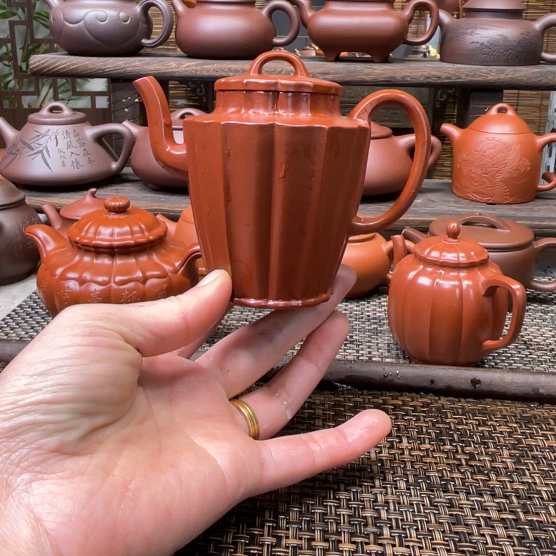 紫砂茶壶宜兴原矿紫砂手工制160