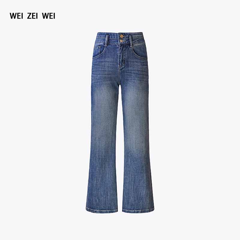 雅Y 同款 女装 舒适窄版显腿长修身四面弹微喇牛仔裤 25新款J628A