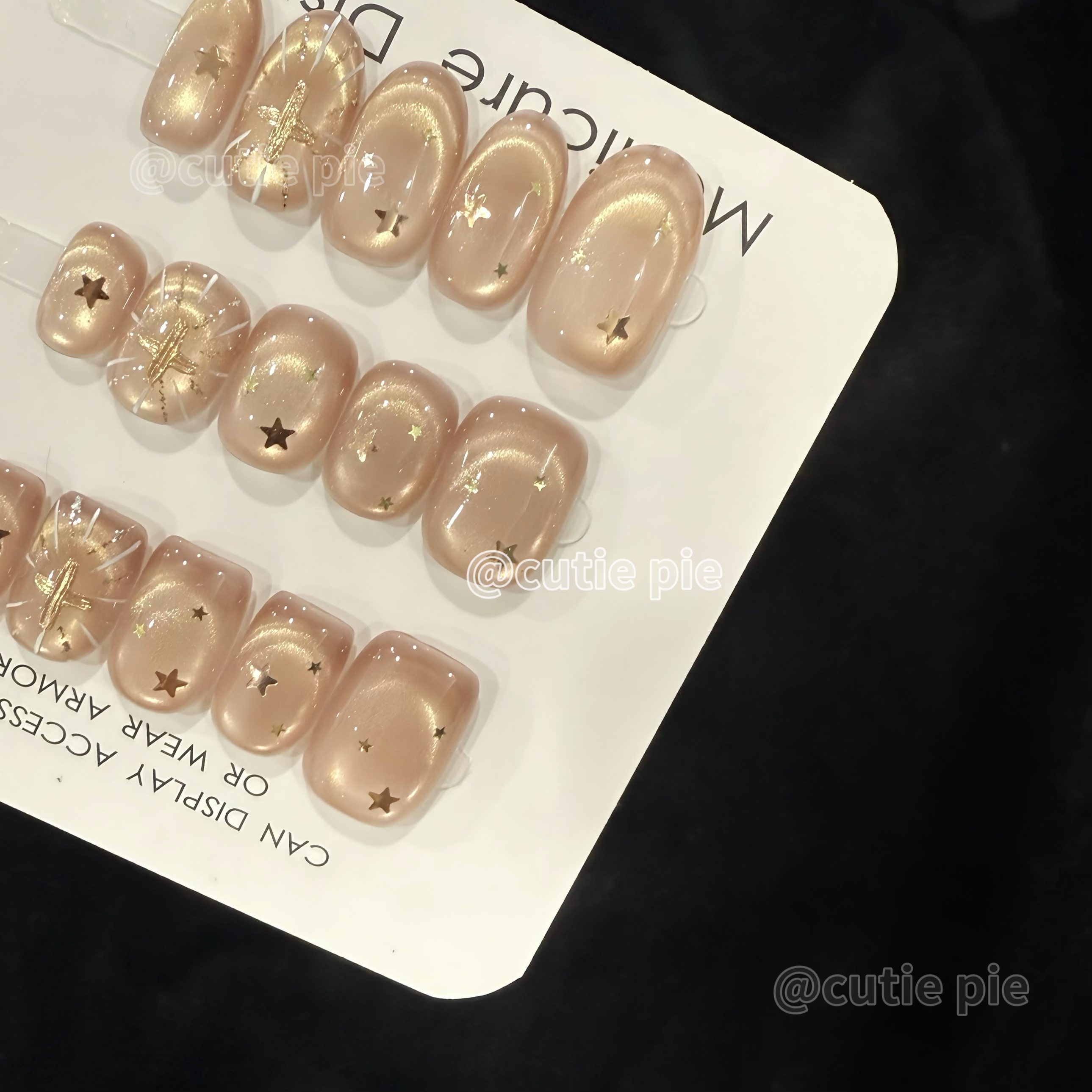 【神谕圣光】短款显白气质猫眼纯手工穿戴甲秋冬必备