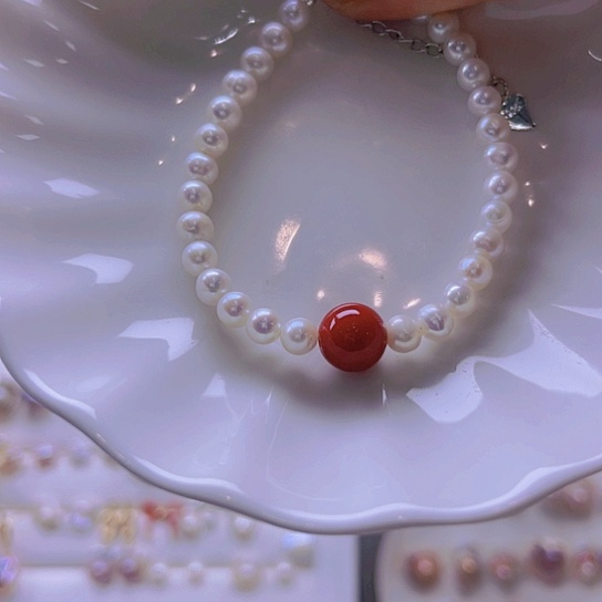 淡水珍珠手绳合金