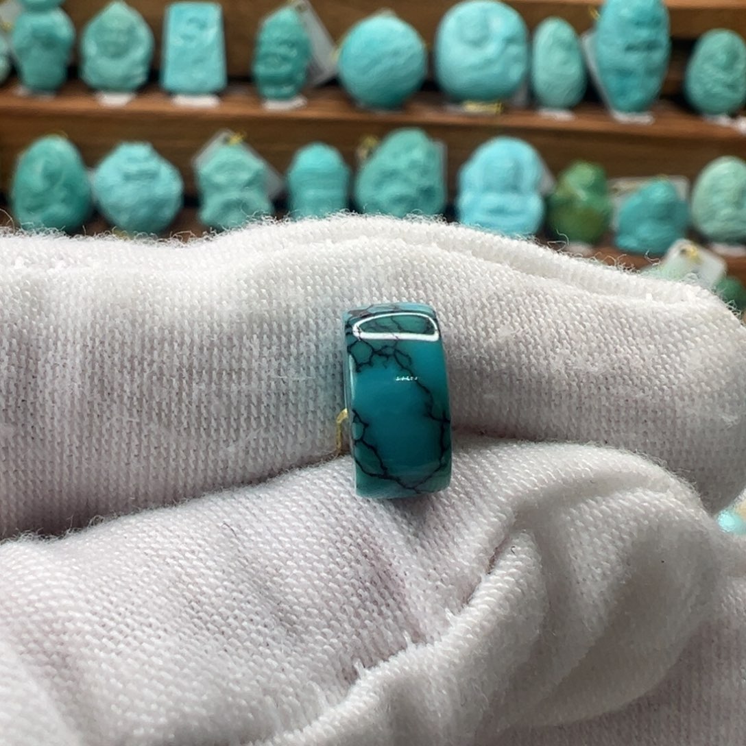 绿松石未镶嵌直切珠10mm