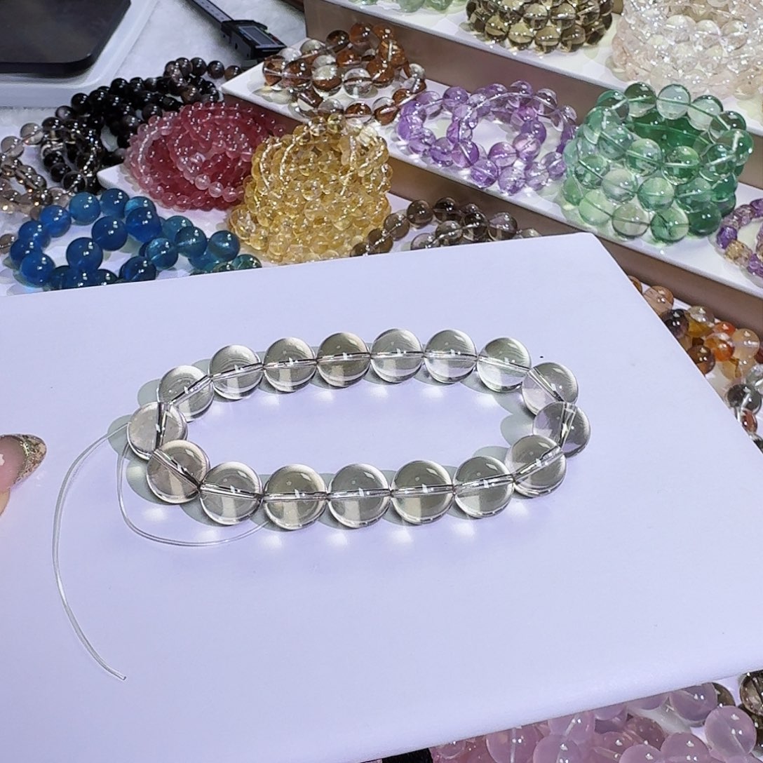 水晶手链未镶嵌芝**了茶晶12