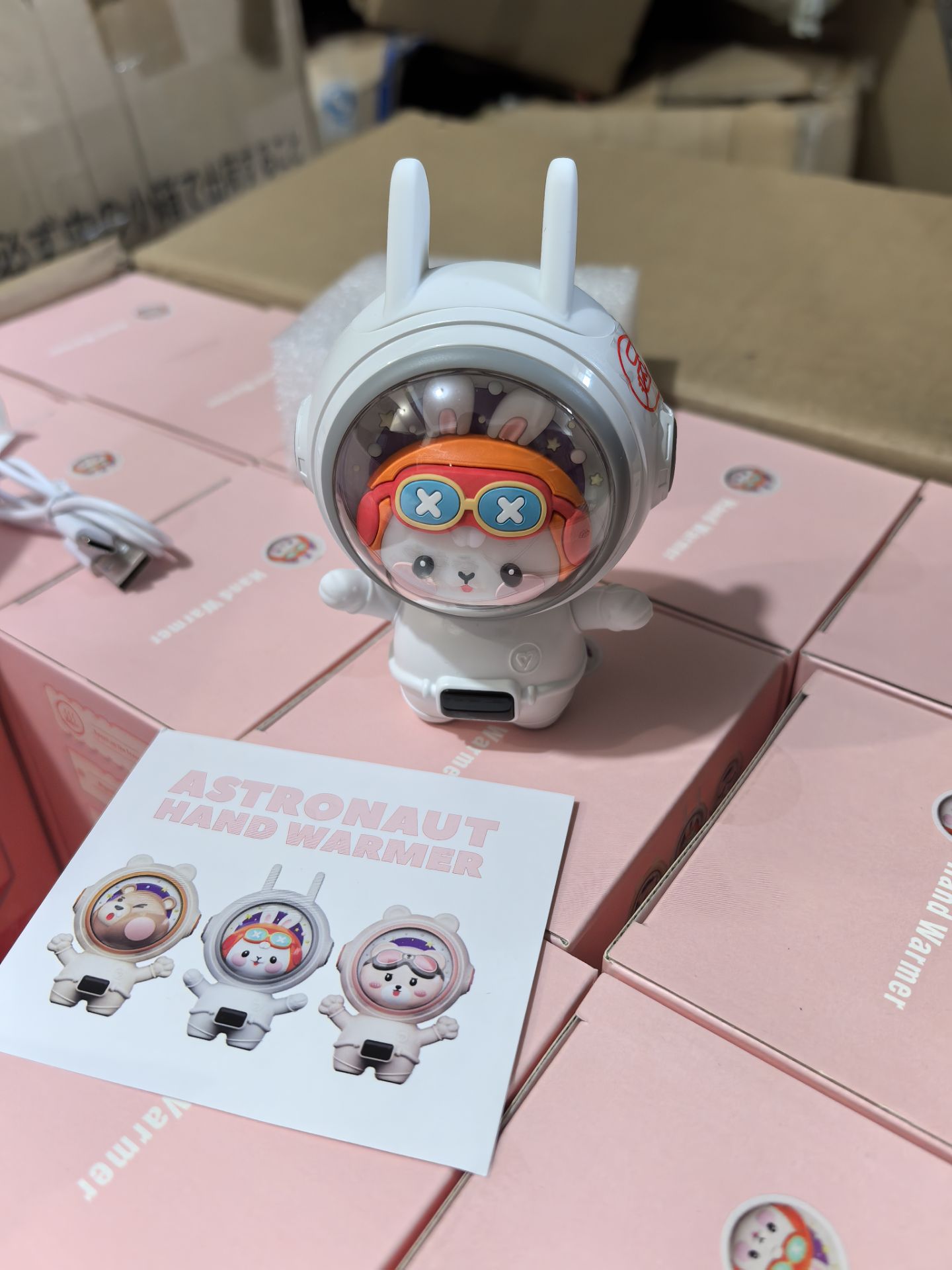太空兔暖手宝便携捂手神器可当充电宝