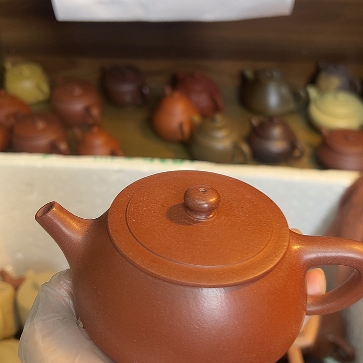 茶壶紫砂宜兴紫砂壶红皮龙220瑕