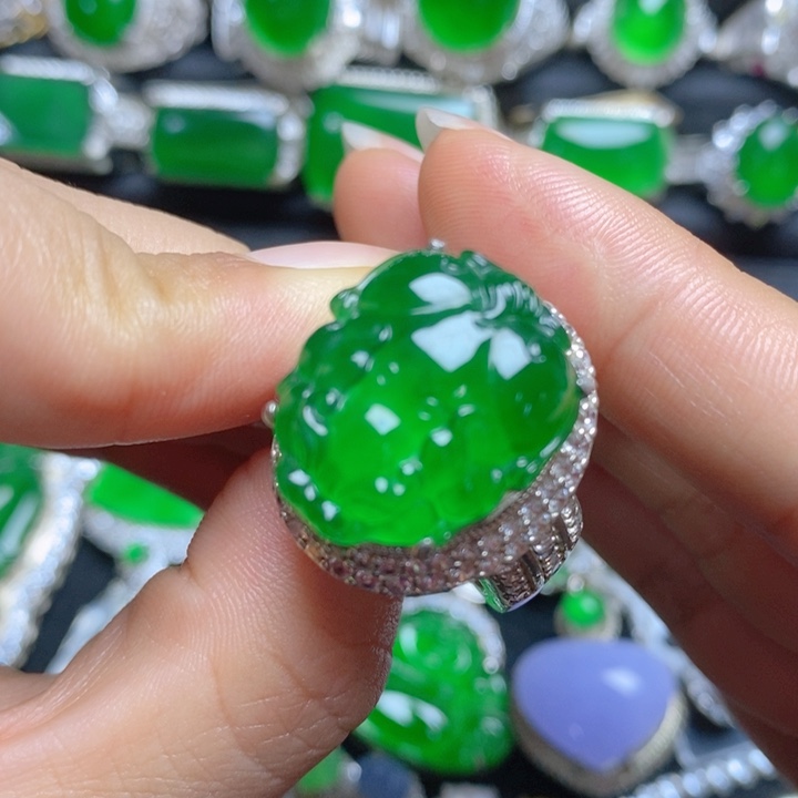 翡翠未镶嵌挂件貔貅