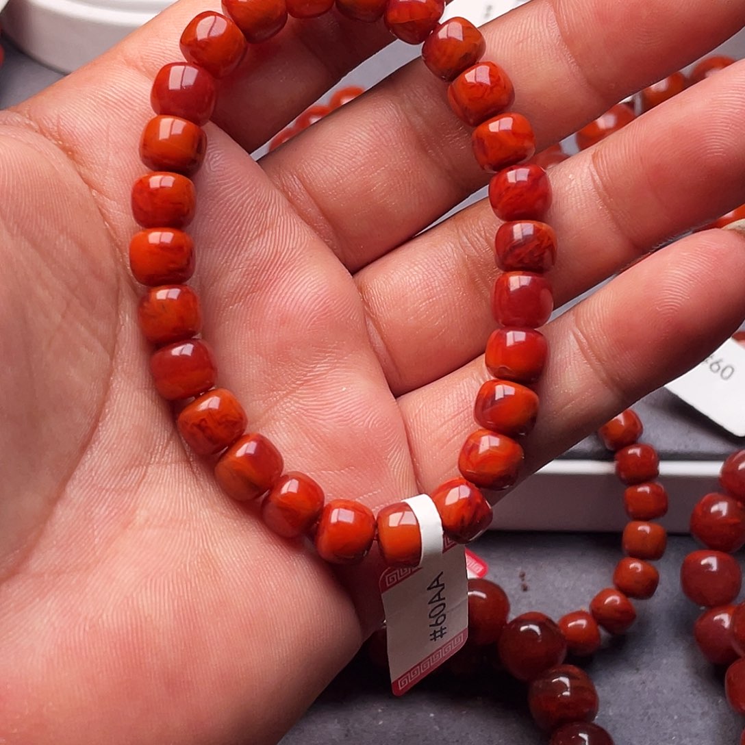 南红玛瑙未镶嵌手串瓦西8 mm老手串