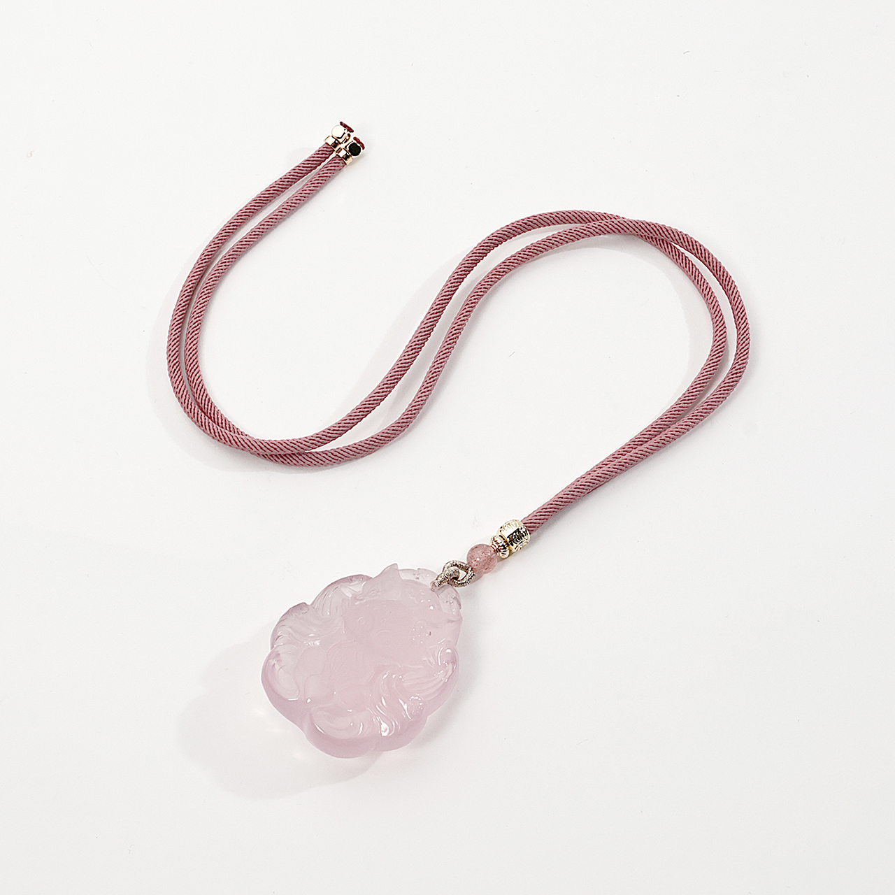 天然粉水晶吊坠 多样性发一 编号JP53848 