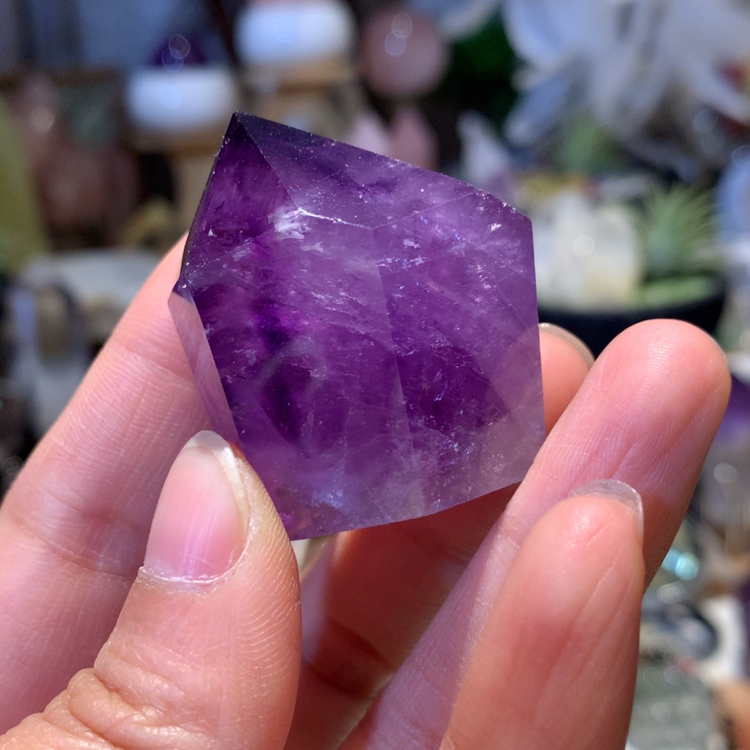 紫晶摆件未镶嵌文*紫水晶