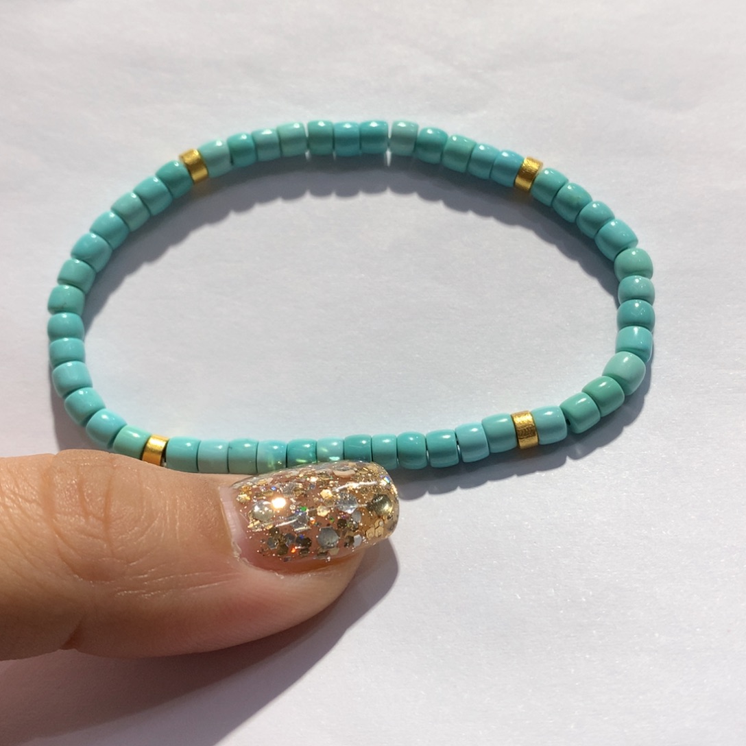 18K金镶嵌绿松石单圈