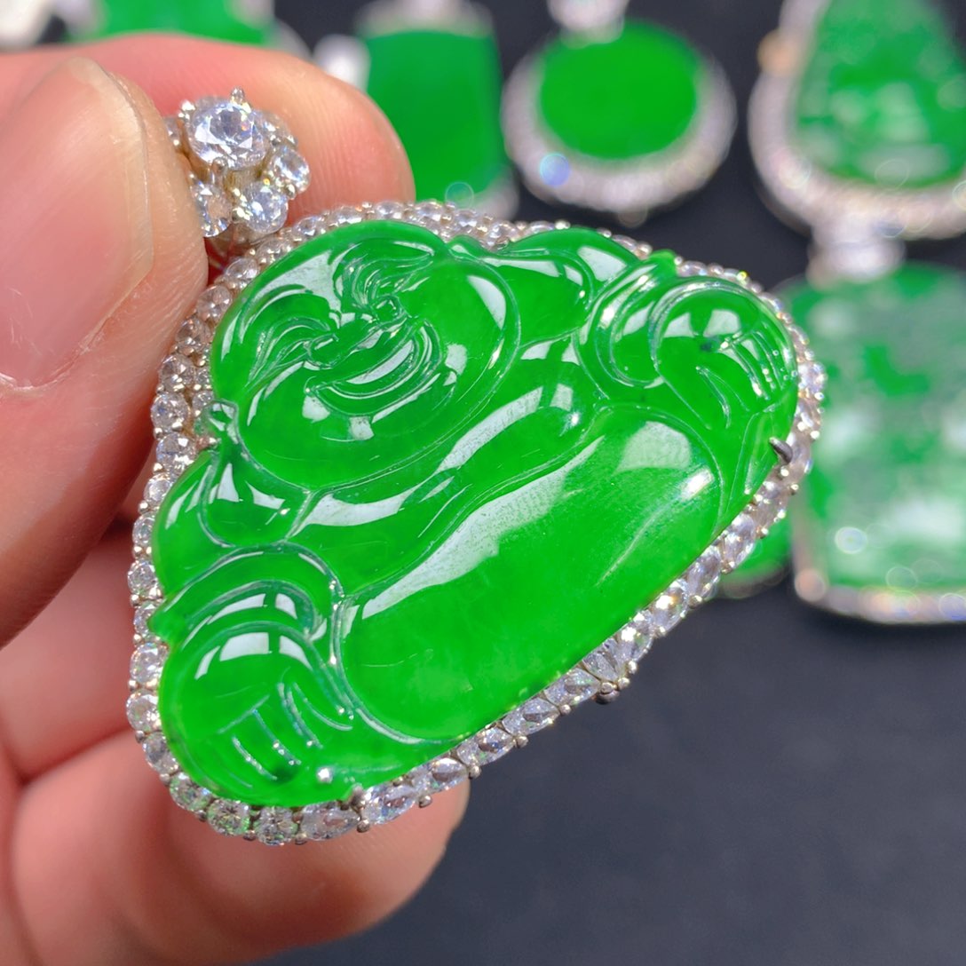 翡翠颈饰银S925镶嵌11111111111