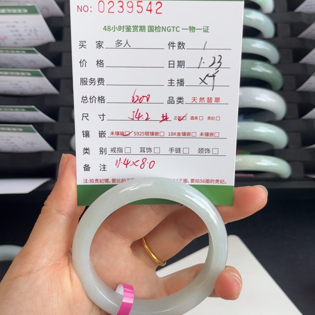 翡翠手镯未镶嵌多人