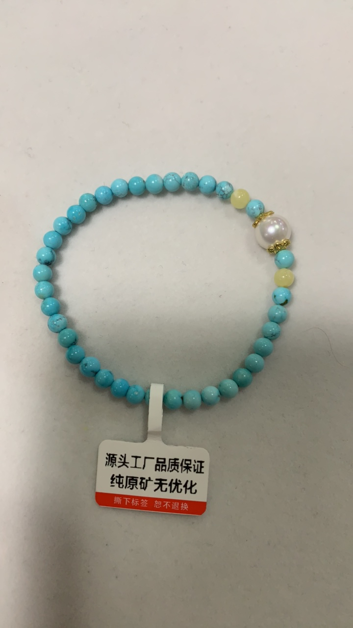 天然原矿绿松石单圈