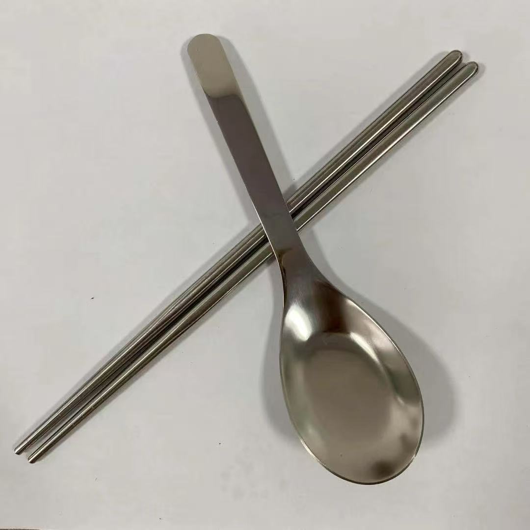老货正品纯色不锈钢筷子汤勺饭勺家用勺子