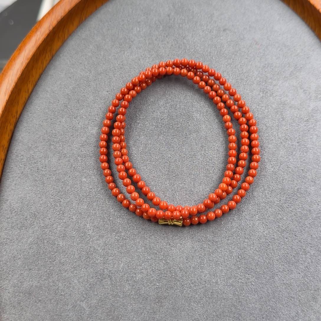 南红玛瑙未镶嵌4mm多圈余**心