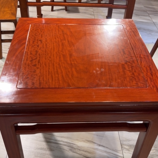 紫檀木类家具艮*门缅花八仙桌