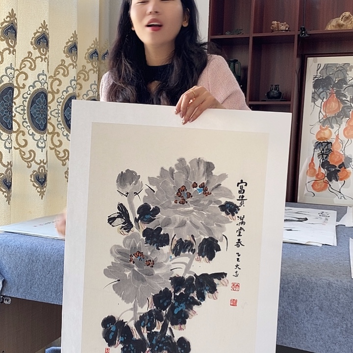 国画纯手绘国画写意作品42*63
