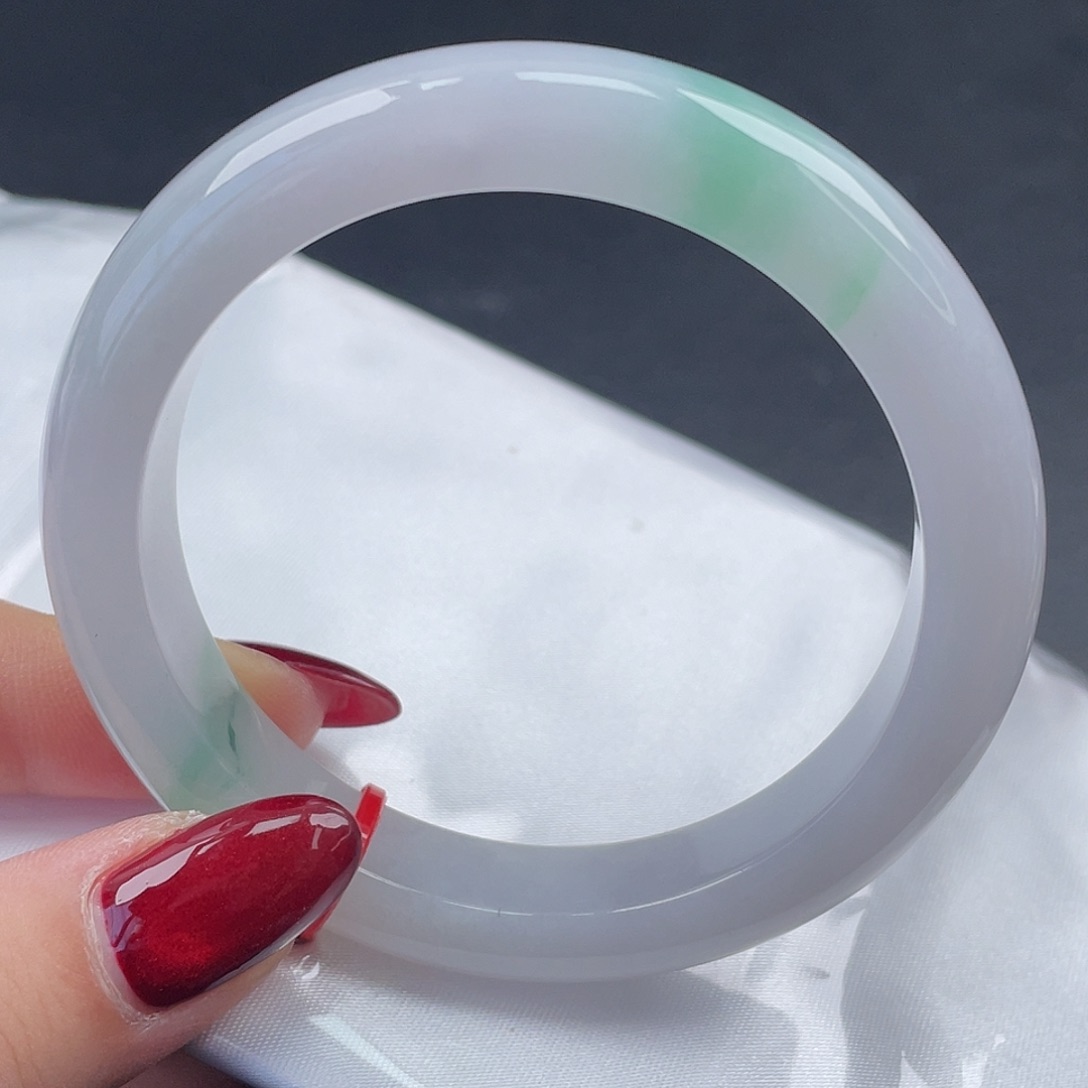 翡翠未镶嵌手镯55圈口