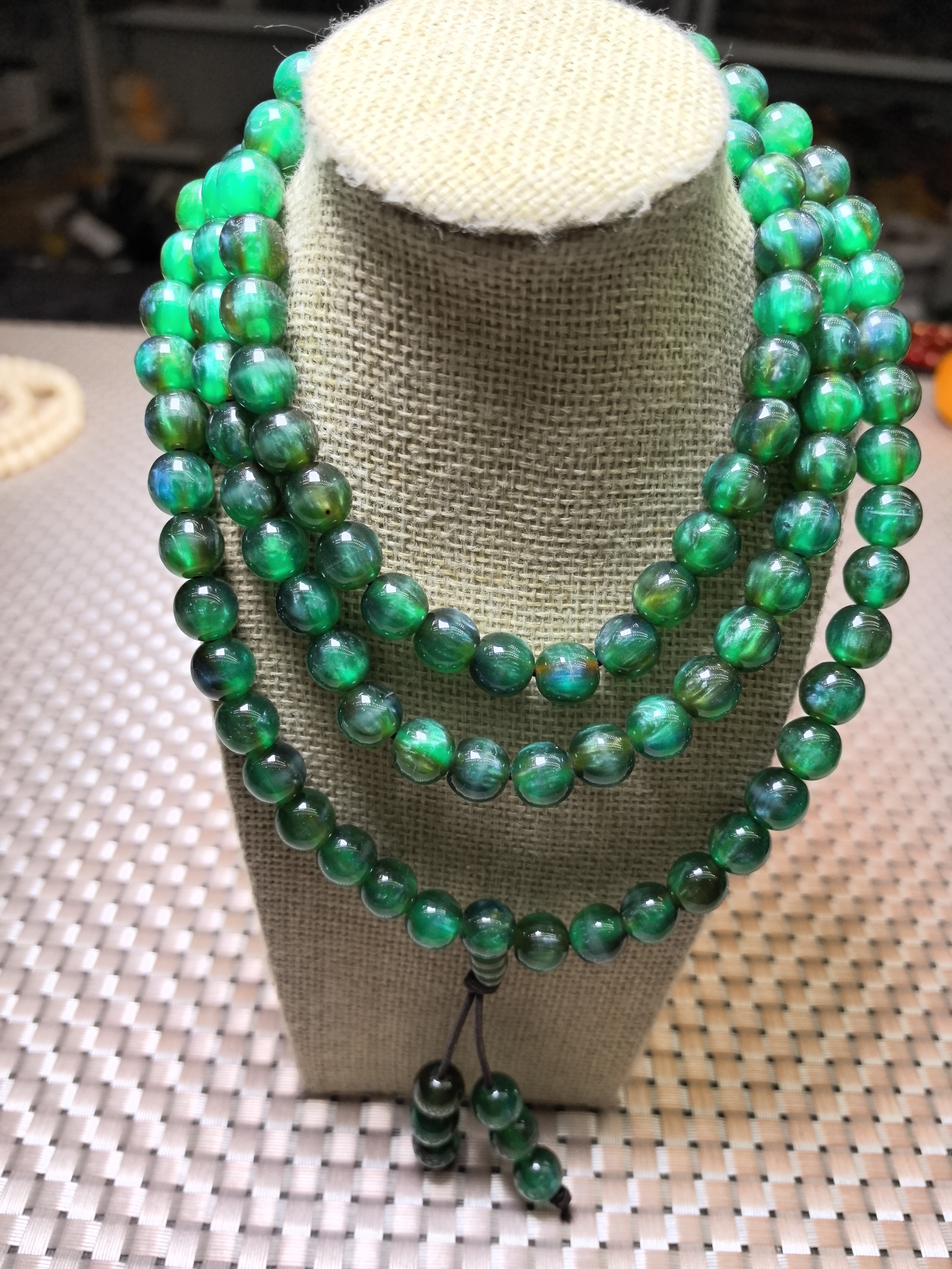 B02 10mm108绿色柳佛珠（多样性发其一）