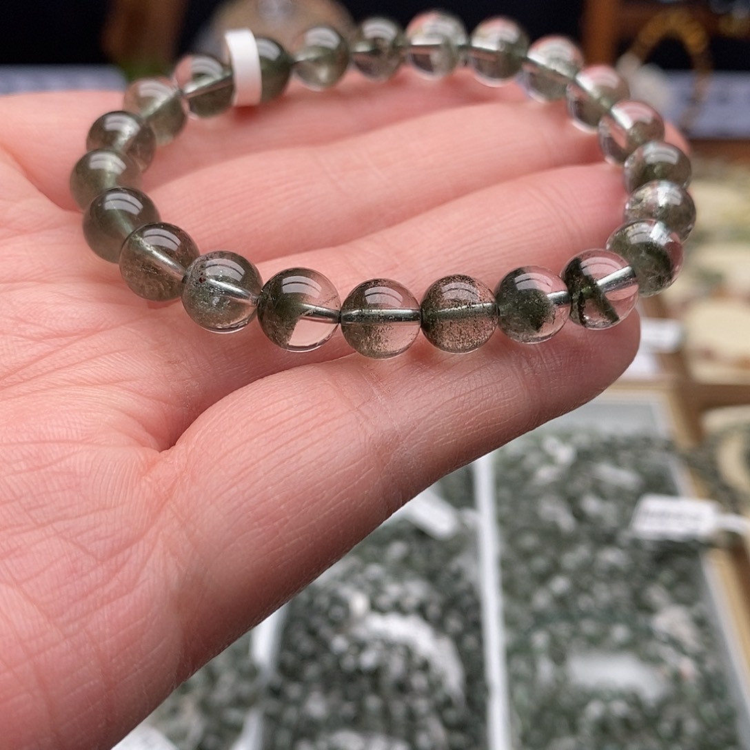 杭***白手链未镶嵌水晶绿幽灵手链