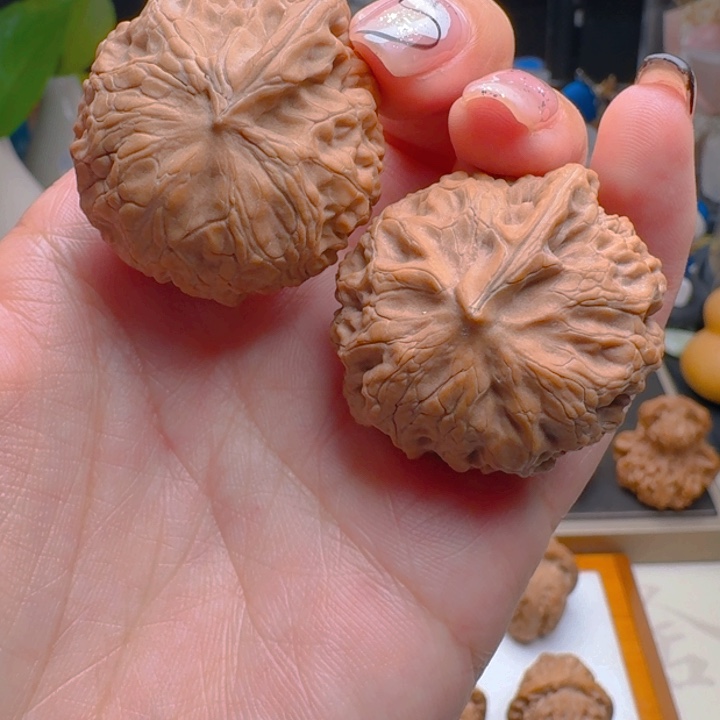 核桃把件35宫灯一帆风顺