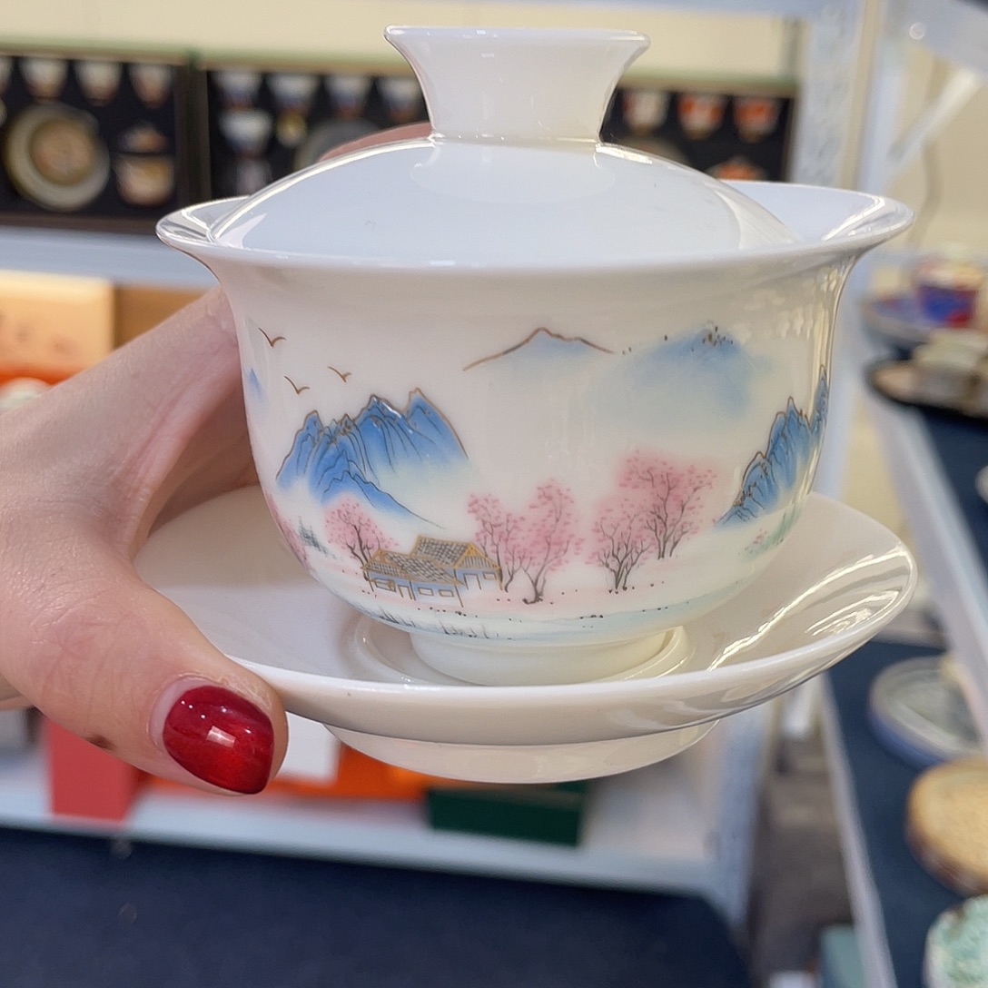 陶景德陶瓷盖碗茶具