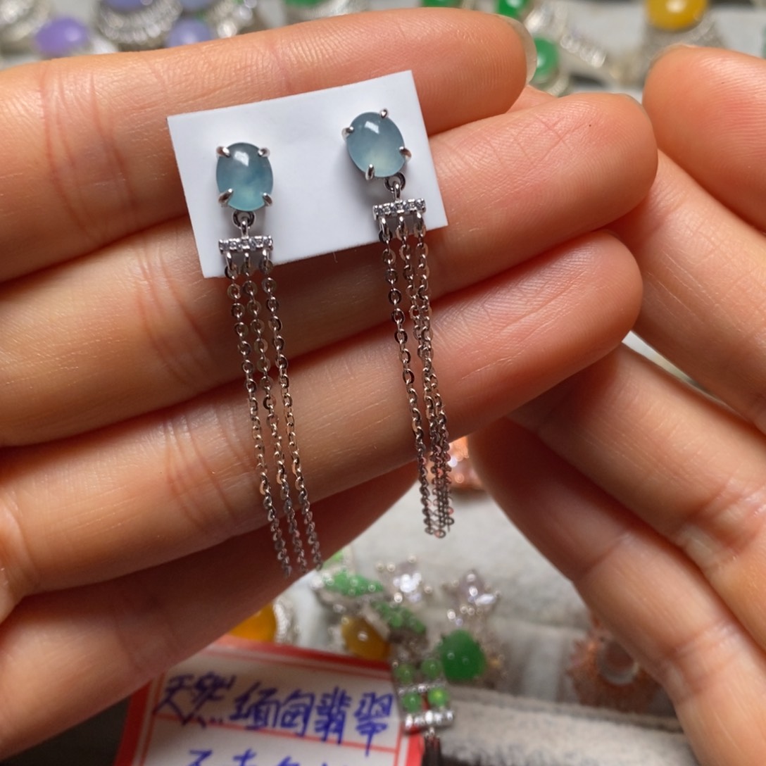 翡翠耳饰未镶嵌耳坠