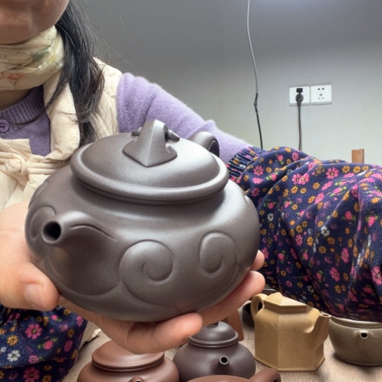紫砂茶壶老****！天青紫泥