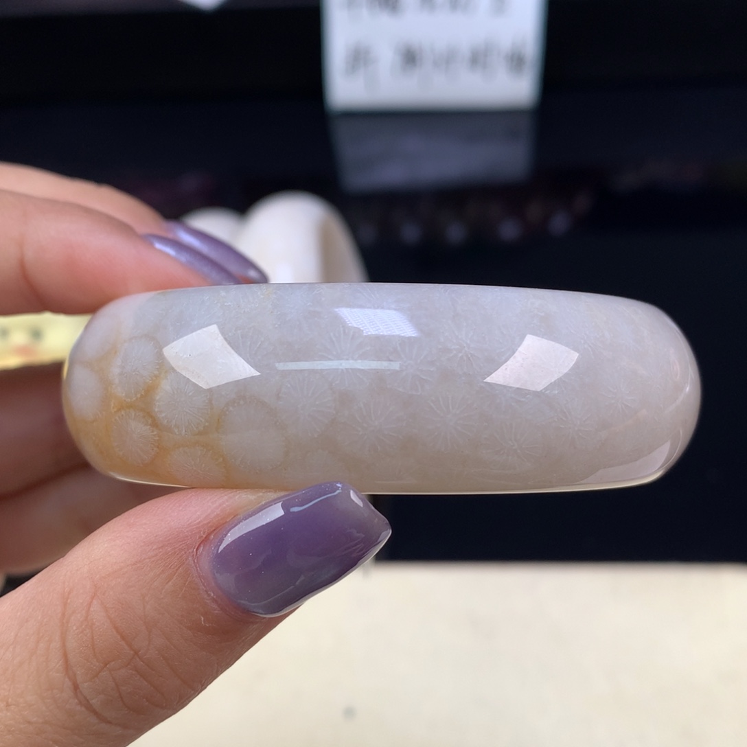 硅化珊瑚（珊瑚玉）未镶嵌颈饰精美手镯五折54.7口（13号）