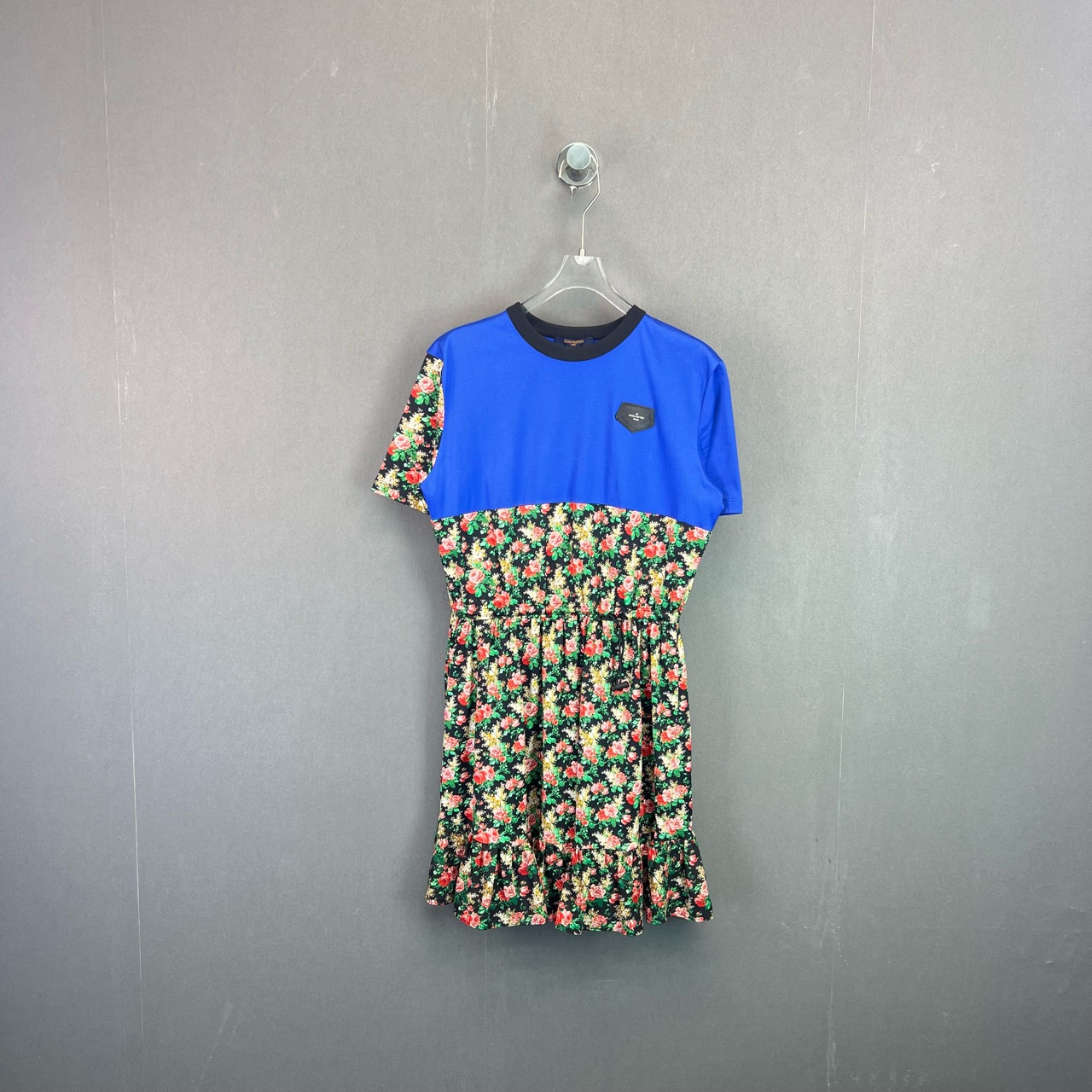 全新未使用 LouisVuitton/路易威登 M码/满印拼接连衣裙/11404700