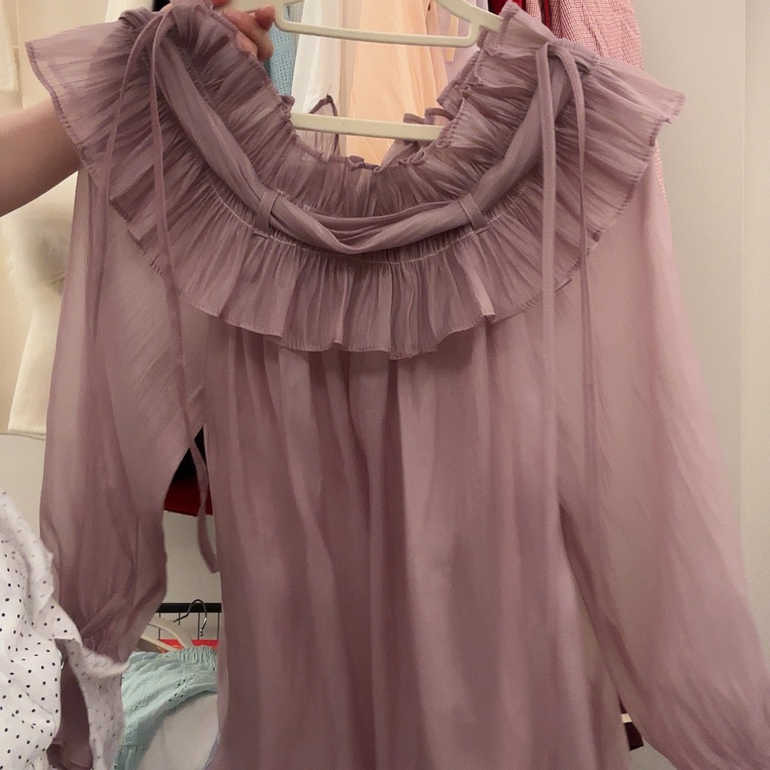 E***₎紫色仙气飘飘的小上衣