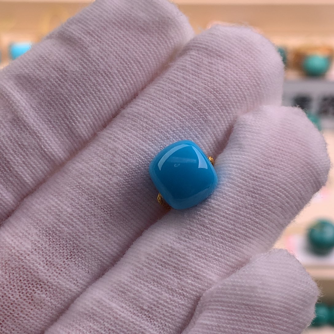 绿松石珠宝奇石未镶嵌9.6×8.6