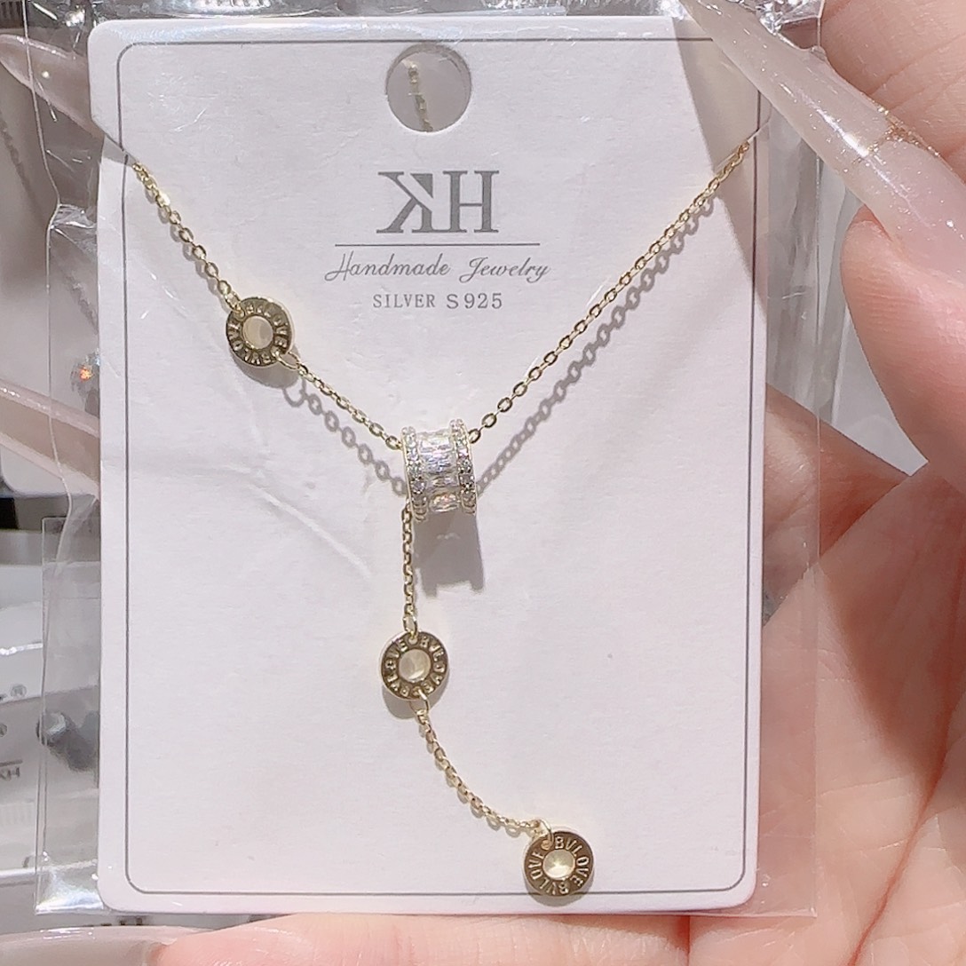 锆石铜合金925银项链