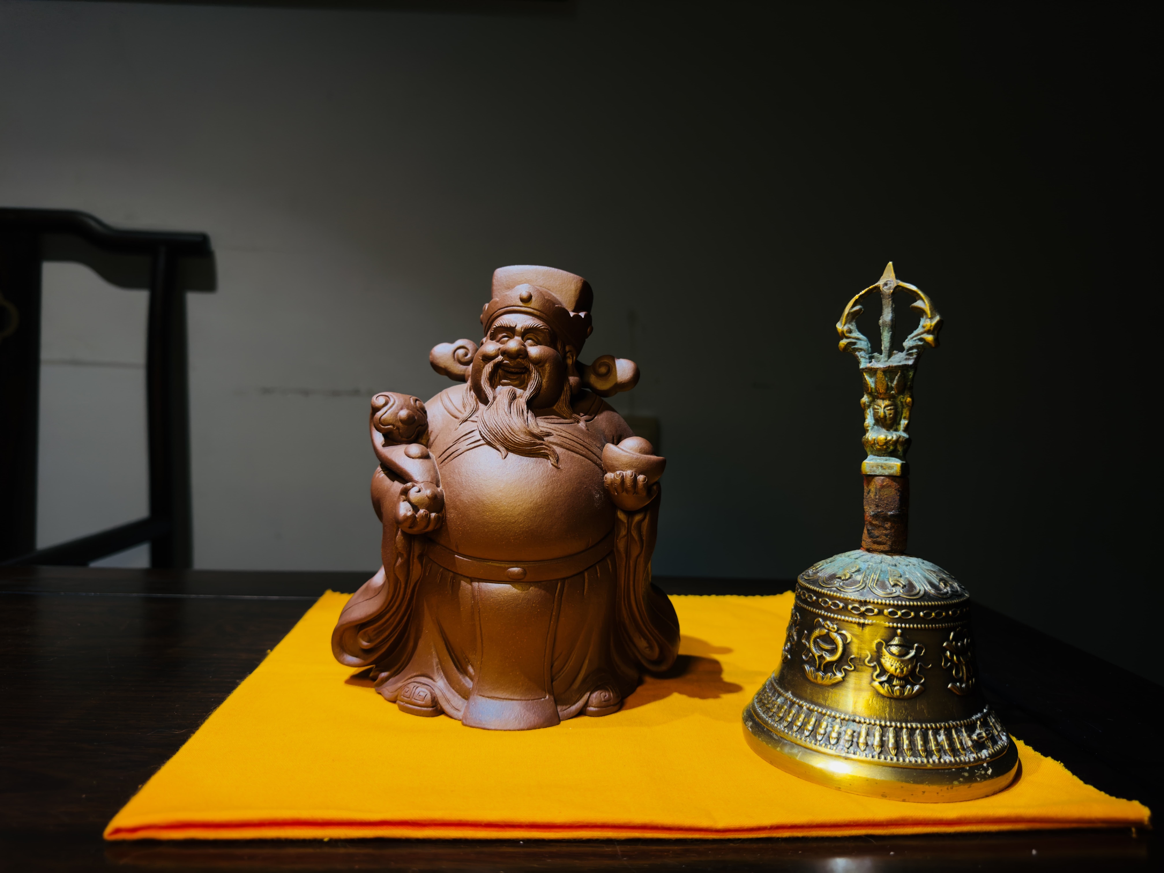 李建伟紫砂茶宠财神䘵星吉祥如意财源滚滚喜庆福䘵寿宜兴观物紫砂