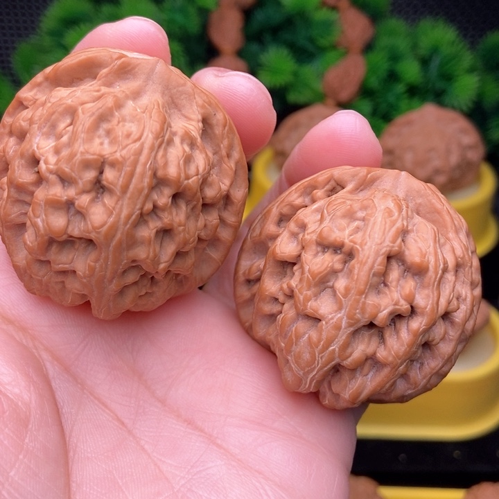 吊坠文玩核桃宁**然红锦鲤45.6全品