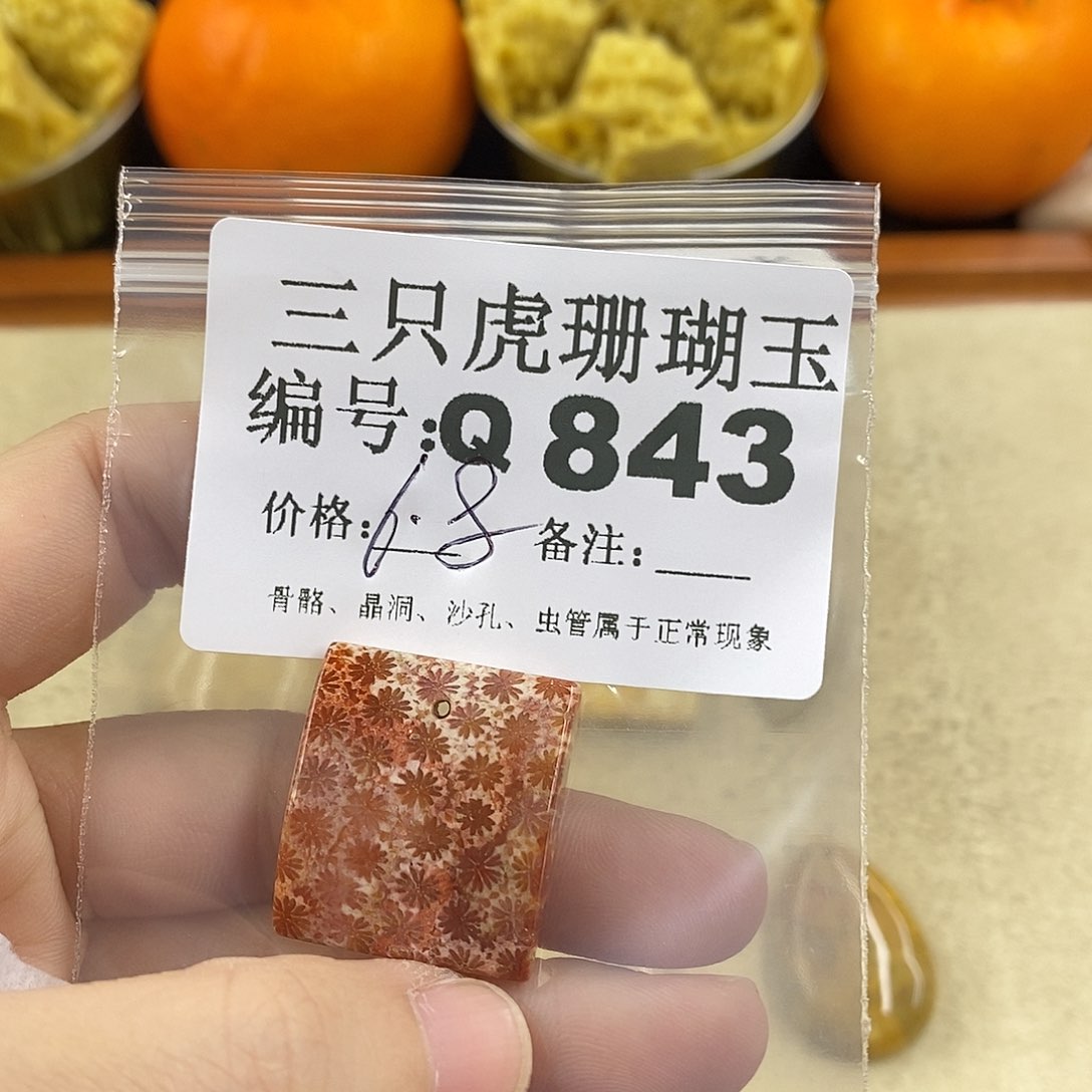 硅化珊瑚（珊瑚玉）1未镶嵌莫**儿
