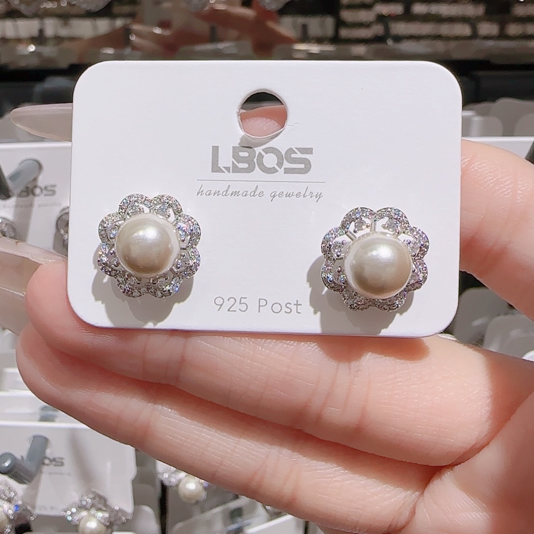 锆石铜合金925银耳环